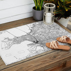 Tampa White Map Outdoor Rug Gallery Image 2