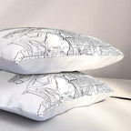 Tampa White Map Pillow Sham Gallery Image 3