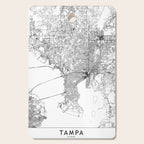 Tampa White Map Cutting Board Gallery Image 1