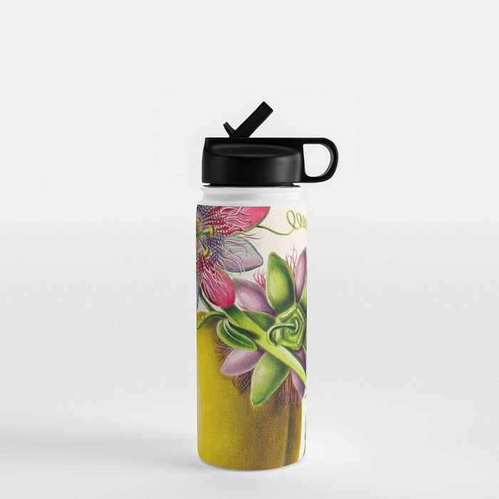 Passionflower and passionfruit from "Flore dâAmÃ©rique" by Ãtienne Denisse, 1840s Water Bottle Gallery Image 1