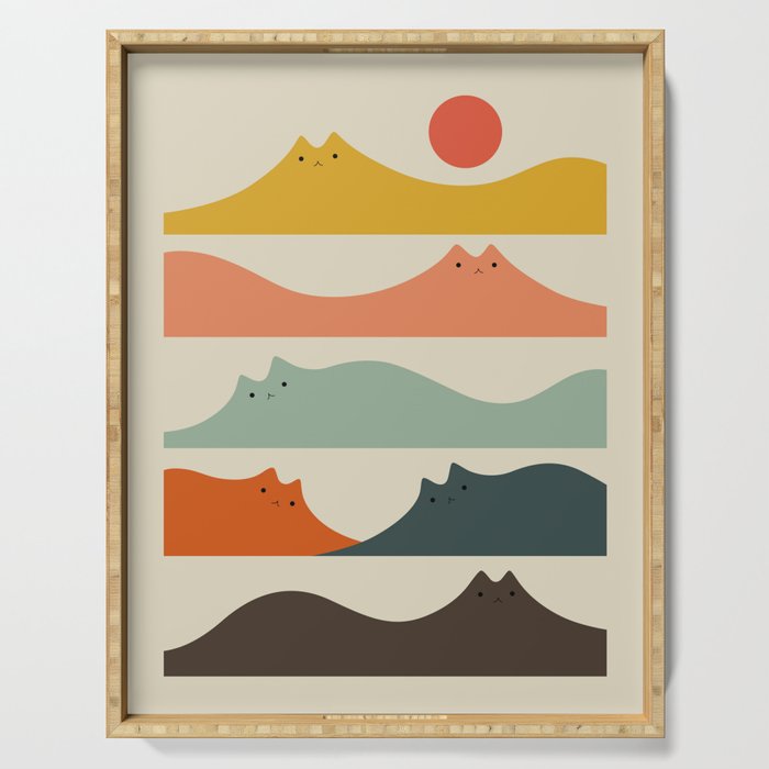 Cat Landscape 141 Serving Tray Gallery Image 1