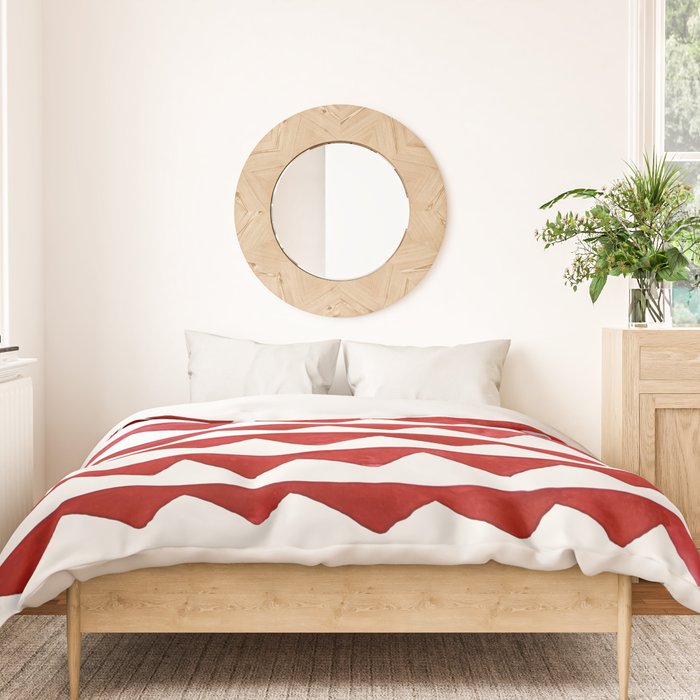 Red Triangle Lines Duvet Cover Gallery Image 3
