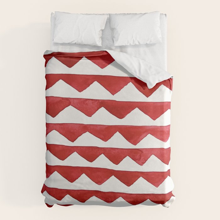 Red Triangle Lines Duvet Cover Gallery Image 6