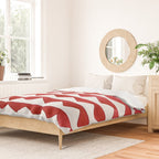 Red Triangle Lines Duvet Cover Gallery Image 2