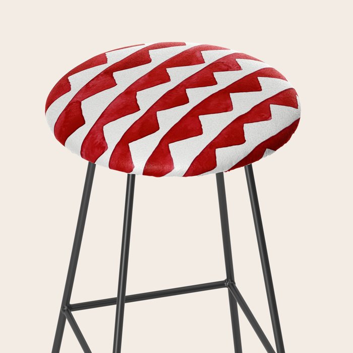 Red Triangle Lines Stool Gallery Image 2