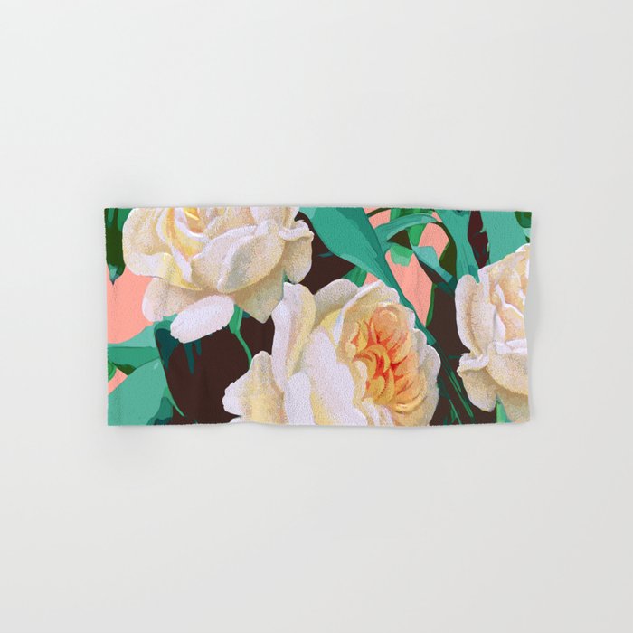 Tropical & White Blossom #painting #tropical #botanical Towels Gallery Image 1