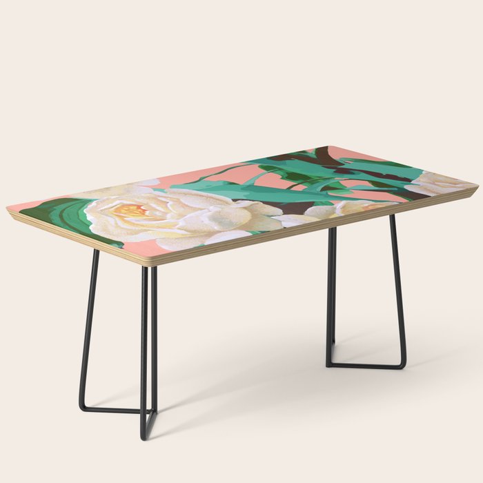 Tropical & White Blossom #painting #tropical #botanical Coffee Table Gallery Image 1