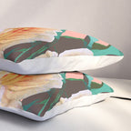 Tropical & White Blossom #painting #tropical #botanical Pillow Sham Gallery Image 3
