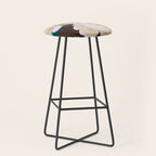 Tropical & White Blossom #painting #tropical #botanical Stool Gallery Image 1