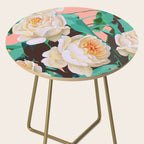 Tropical & White Blossom #painting #tropical #botanical Side Table Gallery Image 2