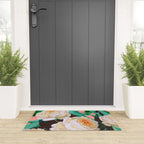 Tropical & White Blossom #painting #tropical #botanical Welcome Mat Gallery Image 3