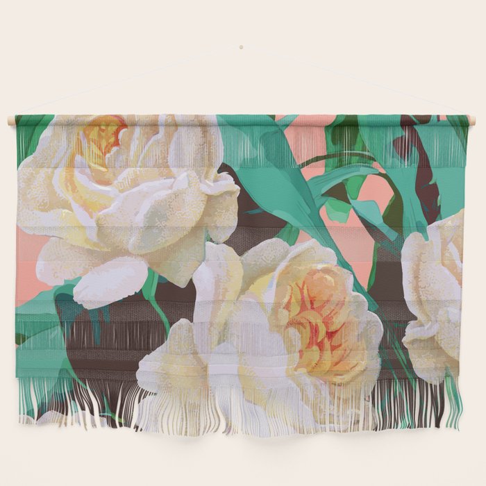 Tropical & White Blossom #painting #tropical #botanical Wall Hanging Gallery Image 1