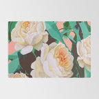 Tropical & White Blossom #painting #tropical #botanical Rug Gallery Image 2