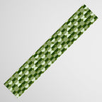 Retro 70s disco half circles sage green Table Runner Gallery Image 3