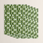Retro 70s disco half circles sage green Wrapping Paper Gallery Image 3
