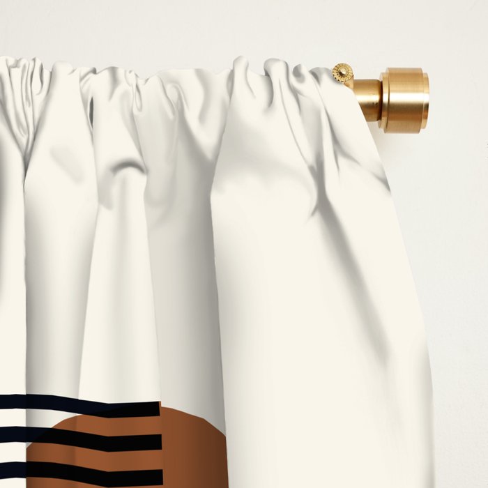 Abstraction_SUN_LINE_POP_ART_Minimalism_S001S Window Curtain Gallery Image 2