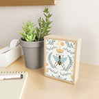 Queen Bee with Gold Crown and Laurel Frame Mini Art Print Gallery Image 2