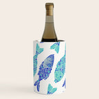 Indonesian Fish Duo - Navy & Turquoise Palette Wine Chiller Gallery Image 1
