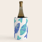 Indonesian Fish Duo - Navy & Turquoise Palette Wine Chiller Gallery Image 2