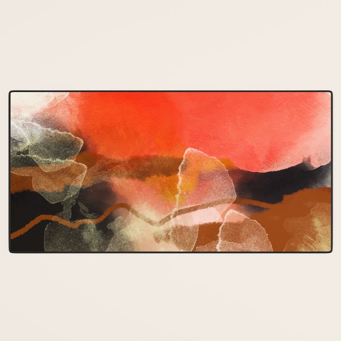 peachy sun Desk Mat Gallery Image 3