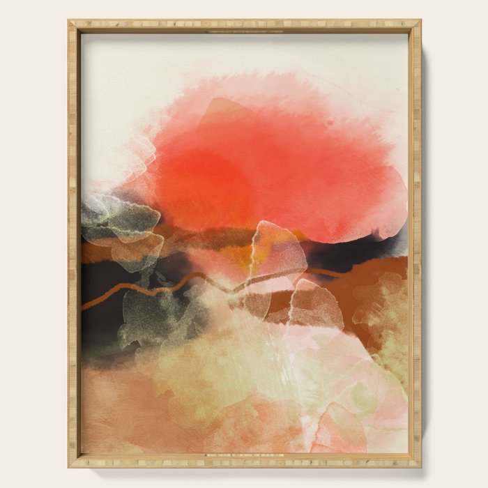 peachy sun Serving Tray Gallery Image 1