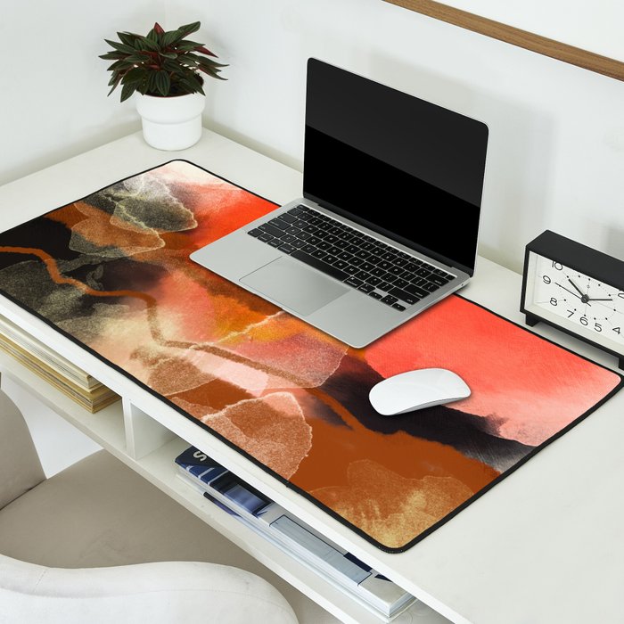 peachy sun Desk Mat Gallery Image 2