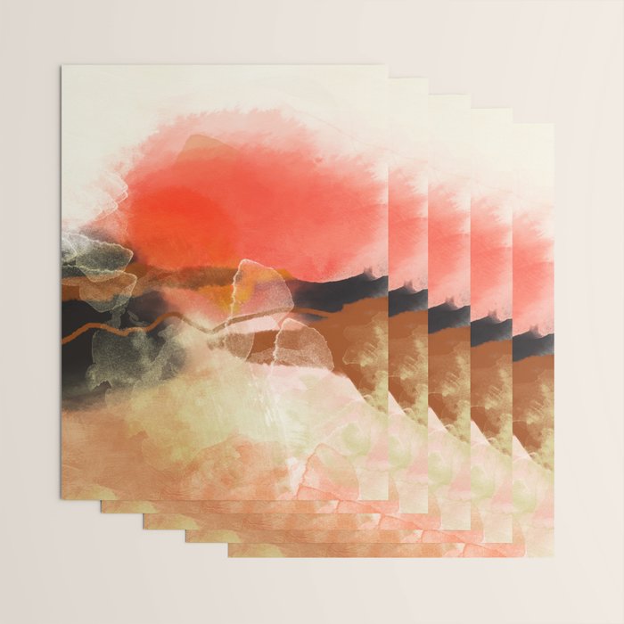 peachy sun Wrapping Paper Gallery Image 3