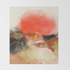 peachy sun Throw Blanket Gallery Image 2