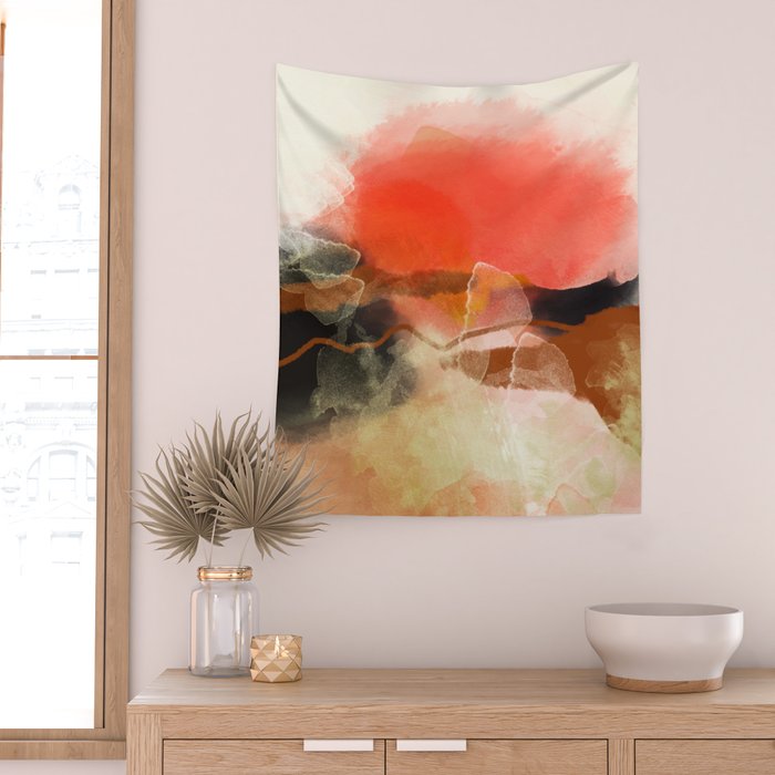 peachy sun Wall Tapestry Gallery Image 2