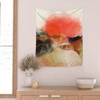 peachy sun Wall Tapestry Gallery Image 2