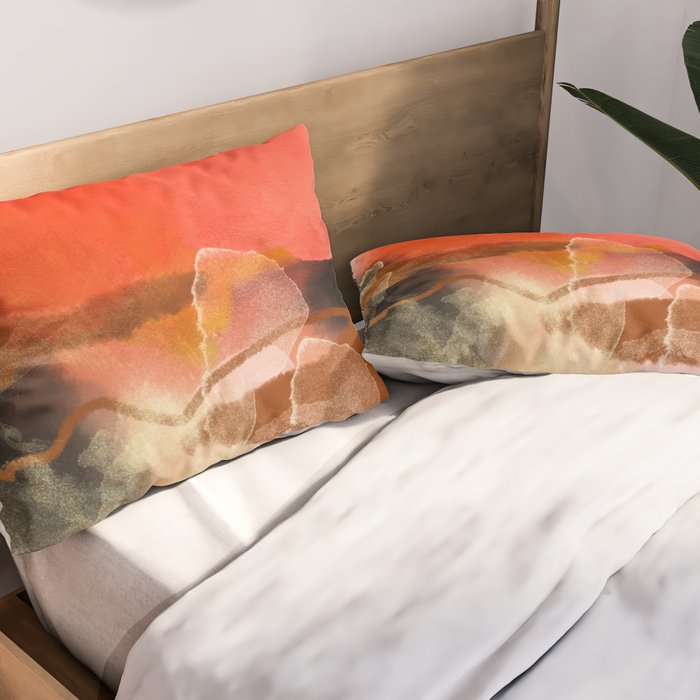 peachy sun Pillow Sham Gallery Image 2