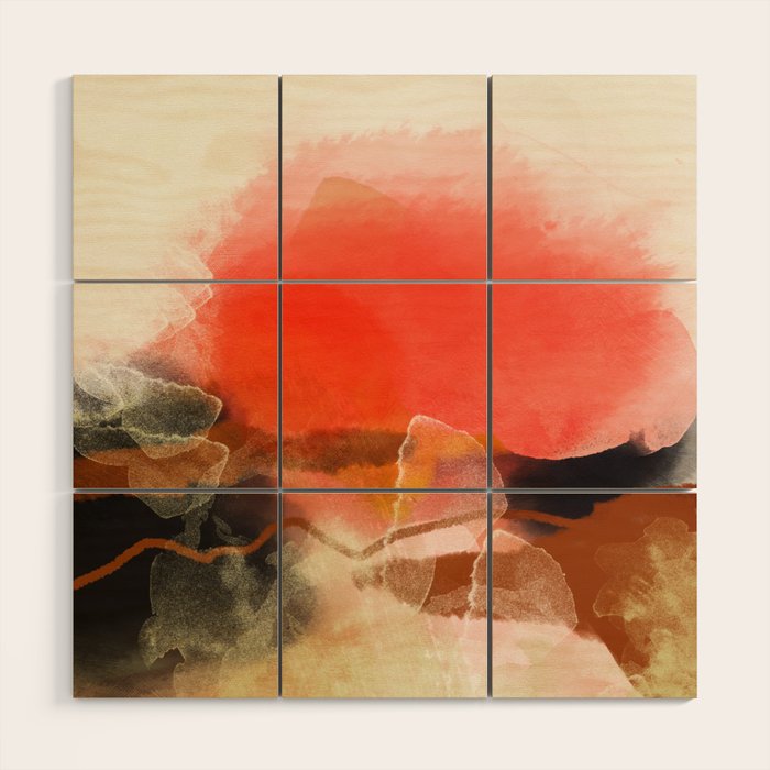 peachy sun Wood Wall Art Gallery Image 1