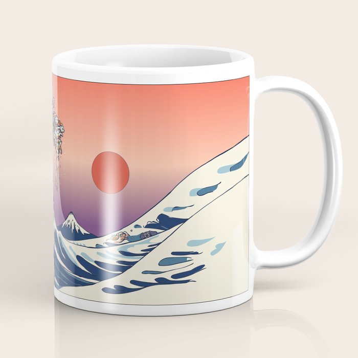 The Great Wave of Dachshunds Coffee Mug Gallery Image 1
