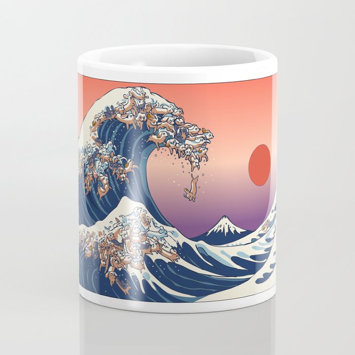 The Great Wave of Dachshunds Coffee Mug Gallery Image 4