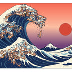 The Great Wave of Dachshunds Coffee Mug Gallery Image 2