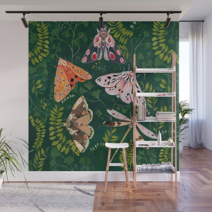 Moths and dragonfly Wall Mural Gallery Image 1