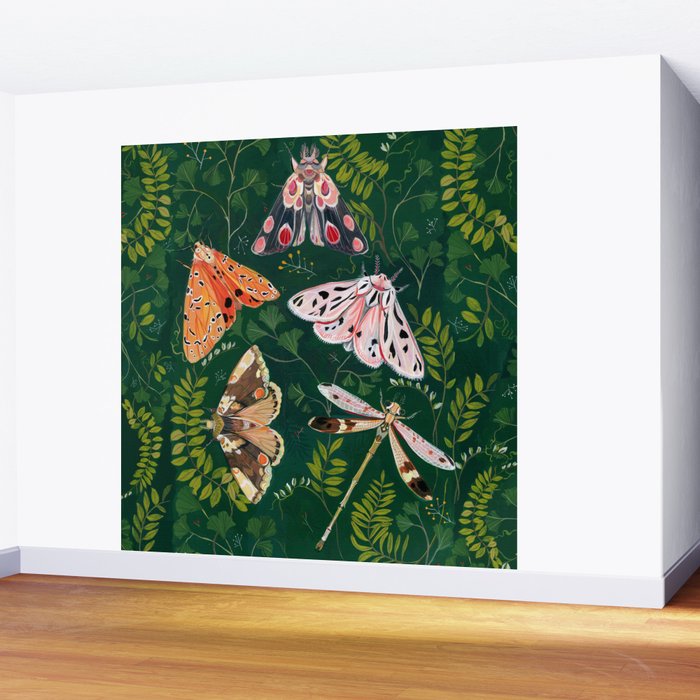 Moths and dragonfly Wall Mural Gallery Image 2
