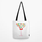 Have Yourself a Merry Little Cocktail - Festive Cocktail Typography Tote Bag Gallery Image 2
