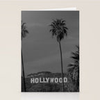 Hollywood Sign, Los Angeles, California black and white photograph / black and white photography Stationery Card Gallery Image 2