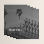 Hollywood Sign, Los Angeles, California black and white photograph / black and white photography Wrapping Paper Gallery Image 3