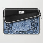 Rooster Painting in Navy Blue - Folk Art Style Laptop Sleeve Gallery Image 2