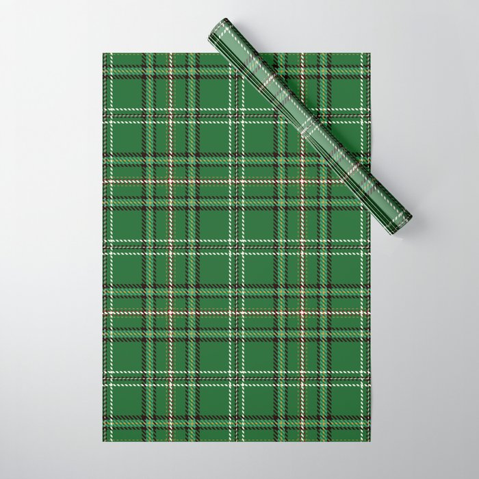 Green Tartan Plaid Christmas Pattern Wrapping Paper Gallery Image 1