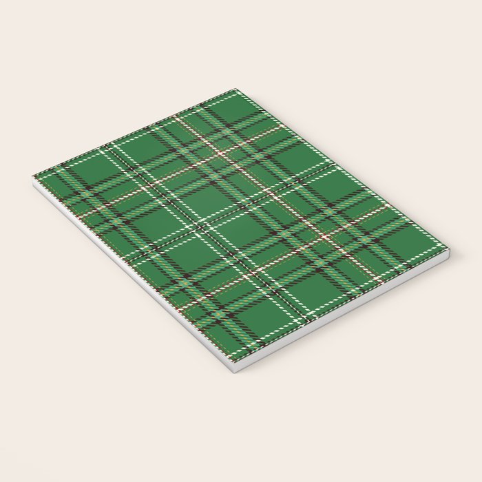 Green Tartan Plaid Christmas Pattern Notebook Gallery Image 3