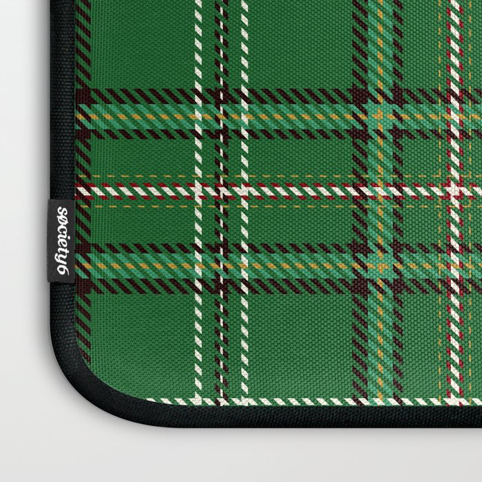 Green Tartan Plaid Christmas Pattern Laptop Sleeve Gallery Image 3
