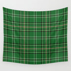 Green Tartan Plaid Christmas Pattern Wall Tapestry Gallery Image 4