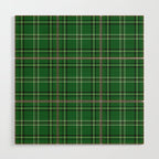Green Tartan Plaid Christmas Pattern Wood Wall Art Gallery Image 1