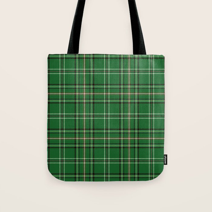 Green Tartan Plaid Christmas Pattern Tote Bag Gallery Image 1