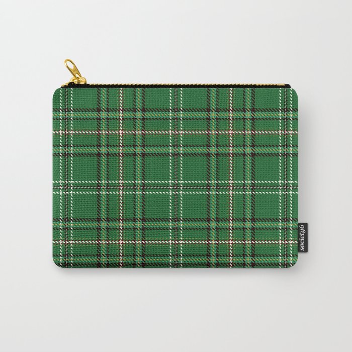 Green Tartan Plaid Christmas Pattern Carry All Pouch Gallery Image 1