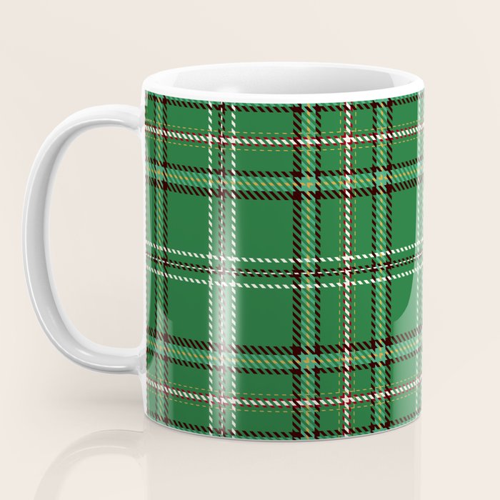 Green Tartan Plaid Christmas Pattern Coffee Mug Gallery Image 3