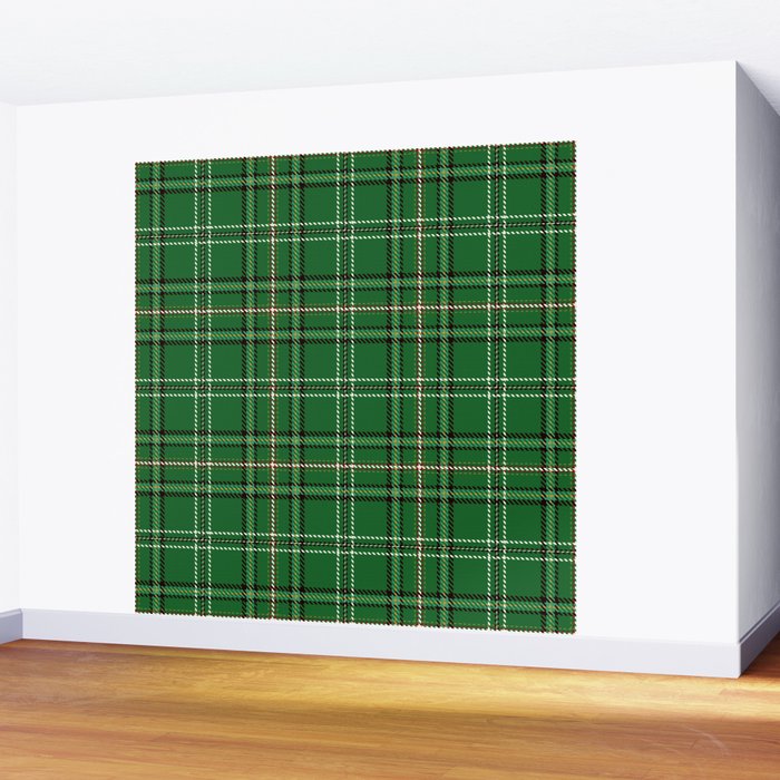 Green Tartan Plaid Christmas Pattern Wall Mural Gallery Image 2